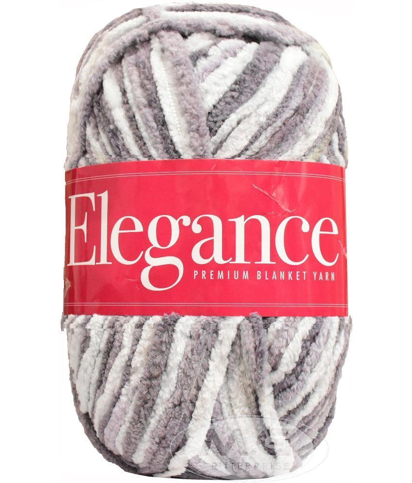     			Vardhman Thick Chunky Wool, Elegance Multigrey 400 GMS Best Used with Knitting Needles