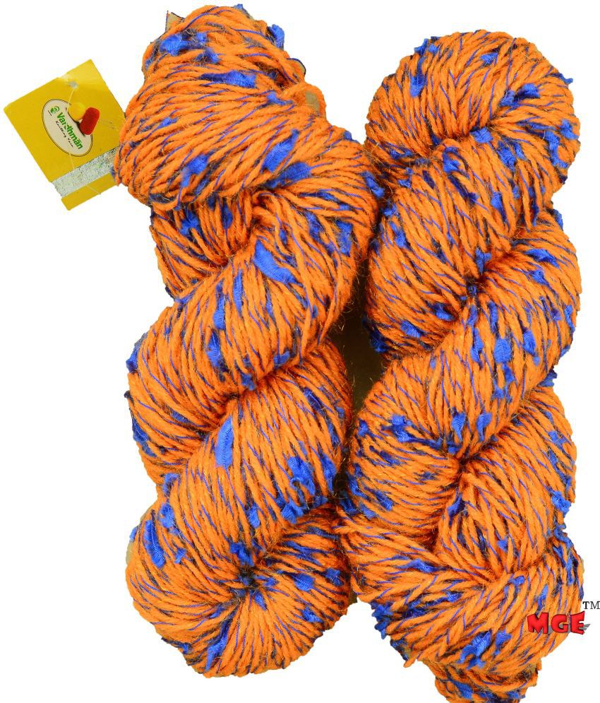     			Vardhman Veronica Orange Wool Hand Knitting Wool/Art Craft Soft Fingering Crochet Hook Yarn, Needle Acrylic Knitting Yarn Thread Dyed 300 gm?