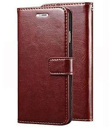 Bright Traders Brown Flip Cover Artificial Leather Compatible For Oneplus Nord 2 ( Pack of 1 )