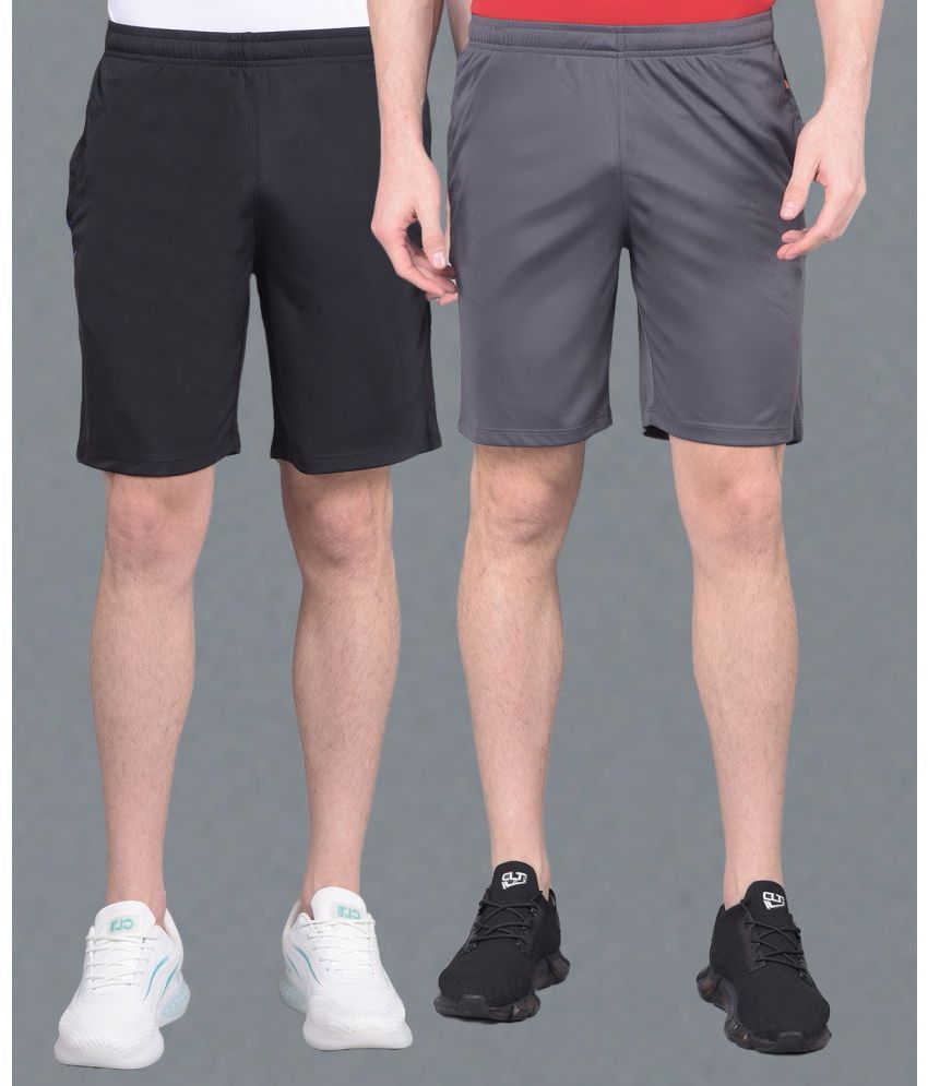     			Force NXT Multi Polyester Men's Gym Shorts ( Pack of 2 )
