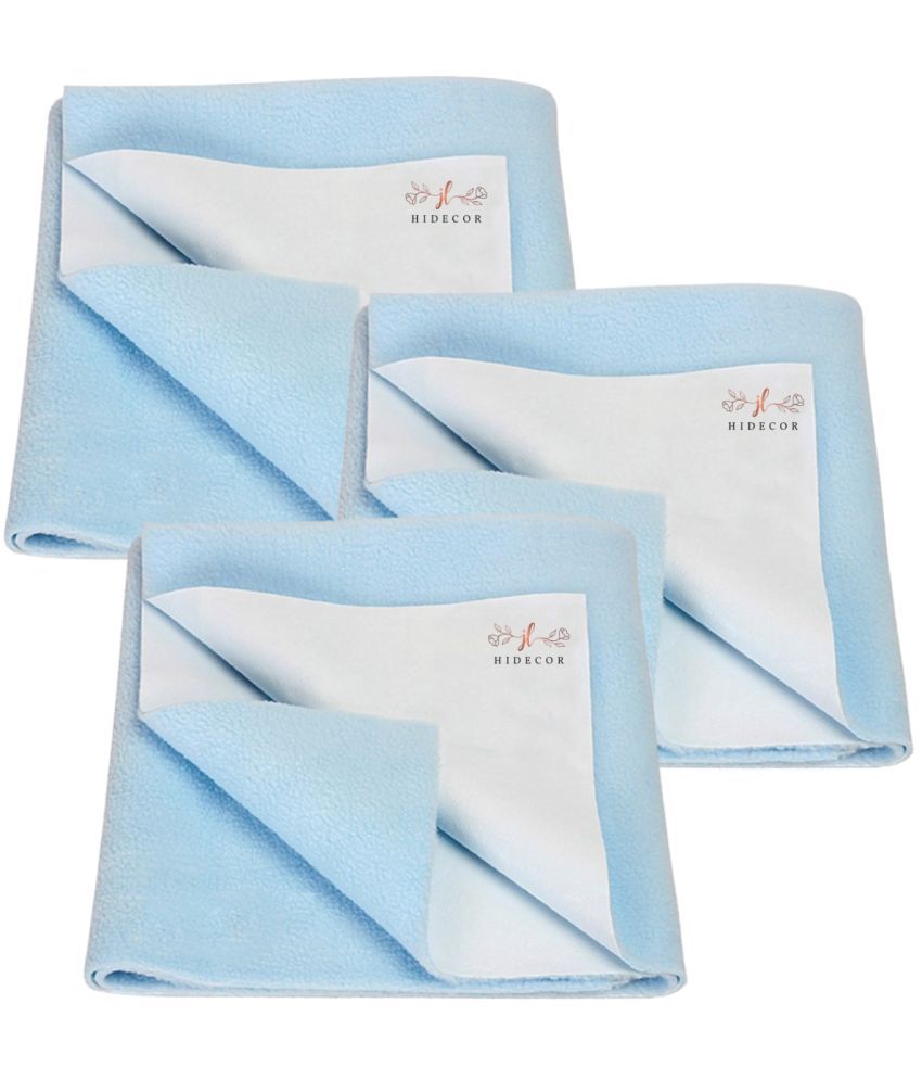     			HIDECOR Sky Blue Laminated Bed Protector Sheet ( Pack of 3 )