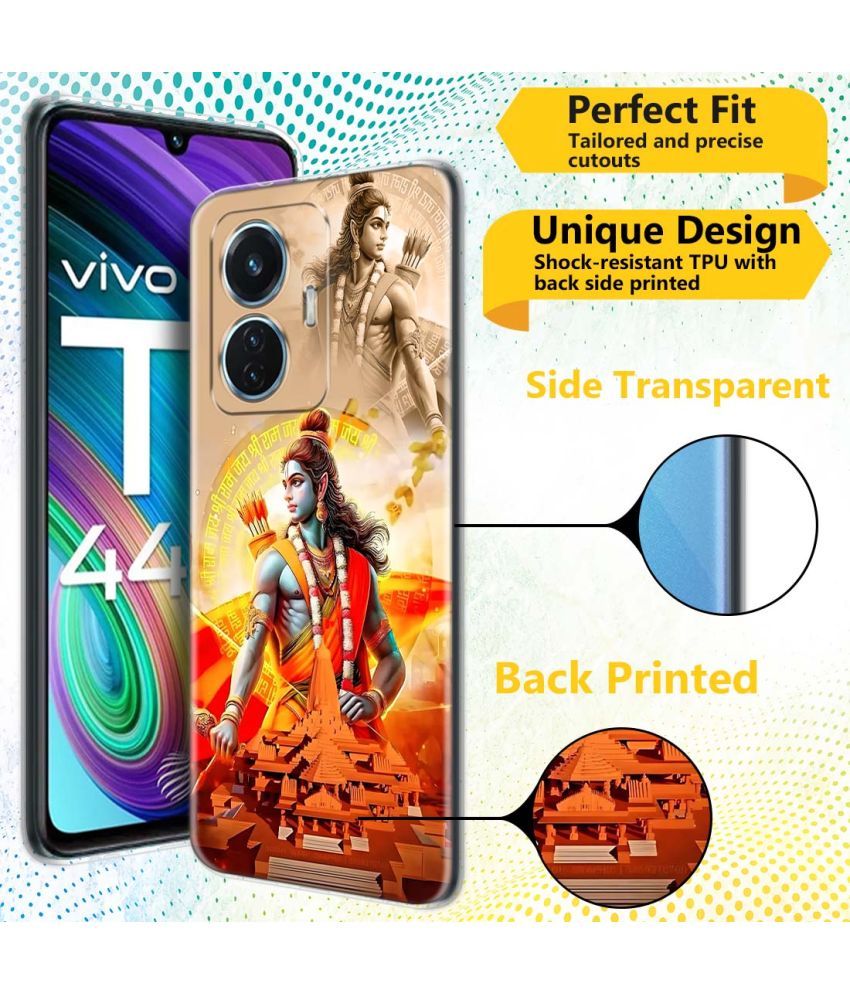     			NBOX Multicolor Printed Back Cover Silicon Compatible For Vivo T1 44W ( Pack of 1 )