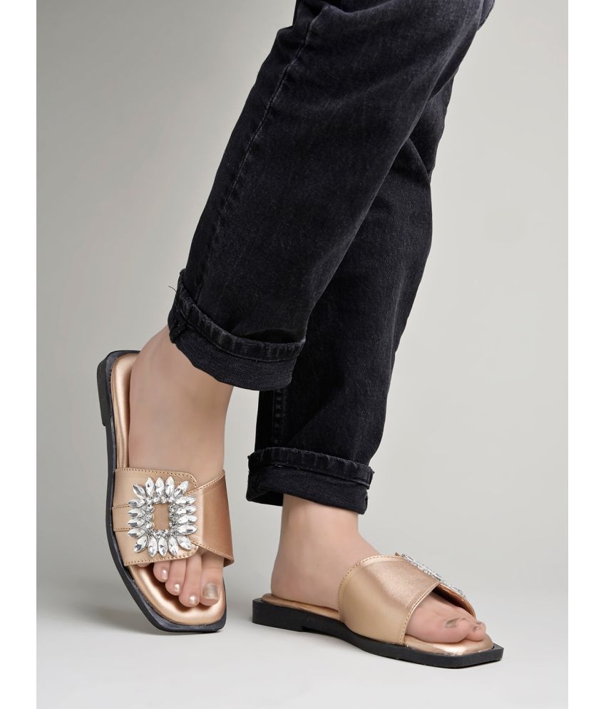     			Shoetopia Rose Gold Women's Flats