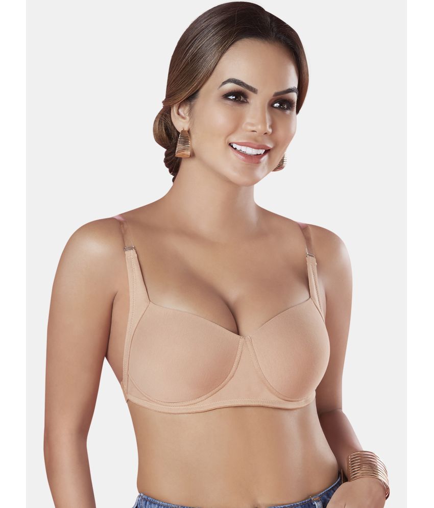     			Sonari Beige Cotton Lightly Padded Women's T-Shirt Bra ( Pack of 1 )