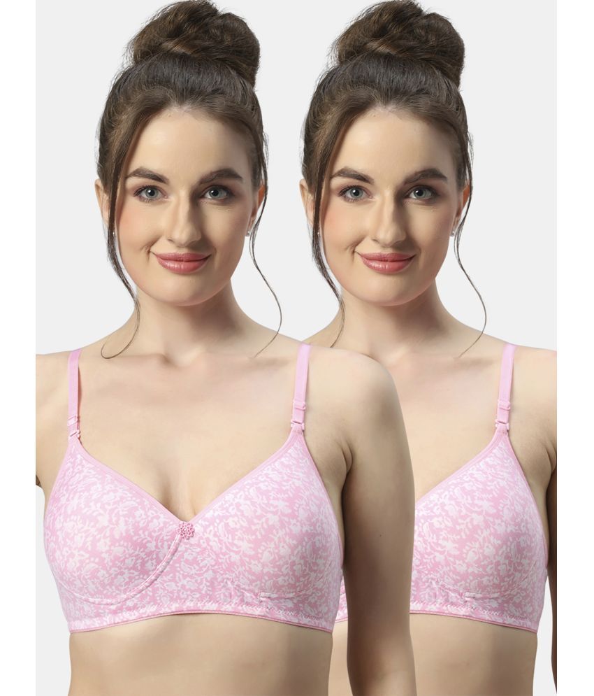     			Sonari Pack of 2 Polyester Lightly Padded Women's T-Shirt Bra ( Pink ) melodypinkpink