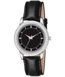 KIARVI GALLERY Black Leather Analog Womens Watch