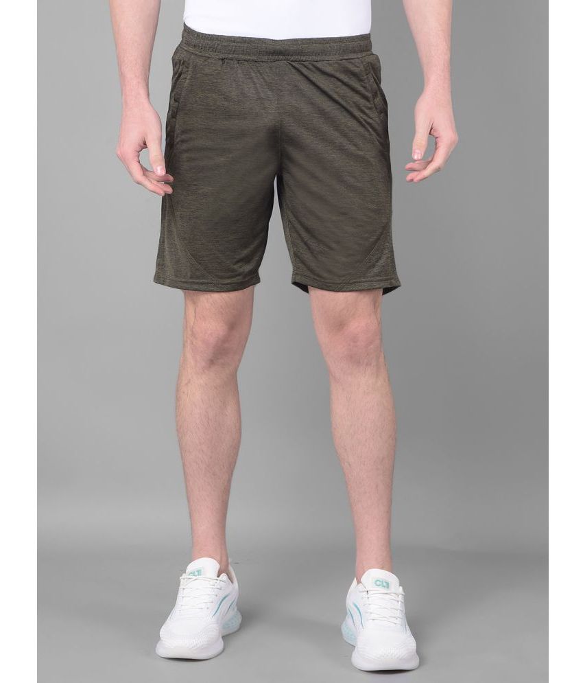     			Force NXT Olive Polyester Men's Gym Shorts ( Pack of 1 )
