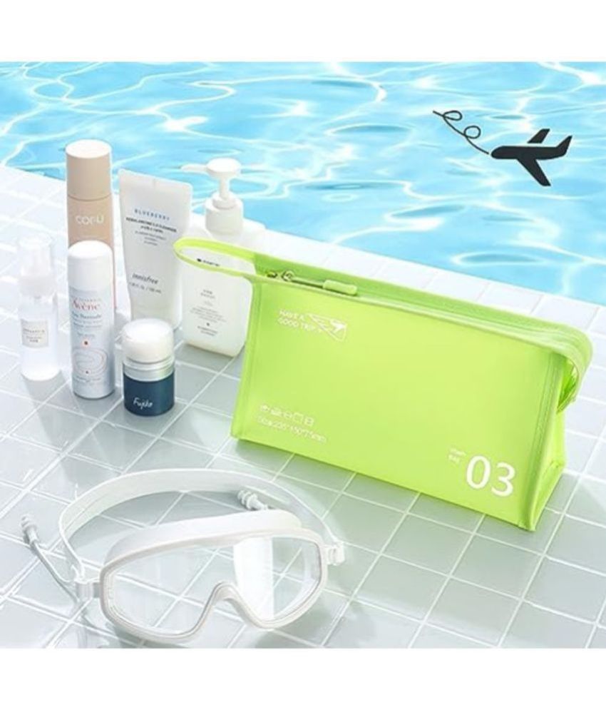     			House Of Quirk Green Toiletry Bag Travel Makeup Bag
