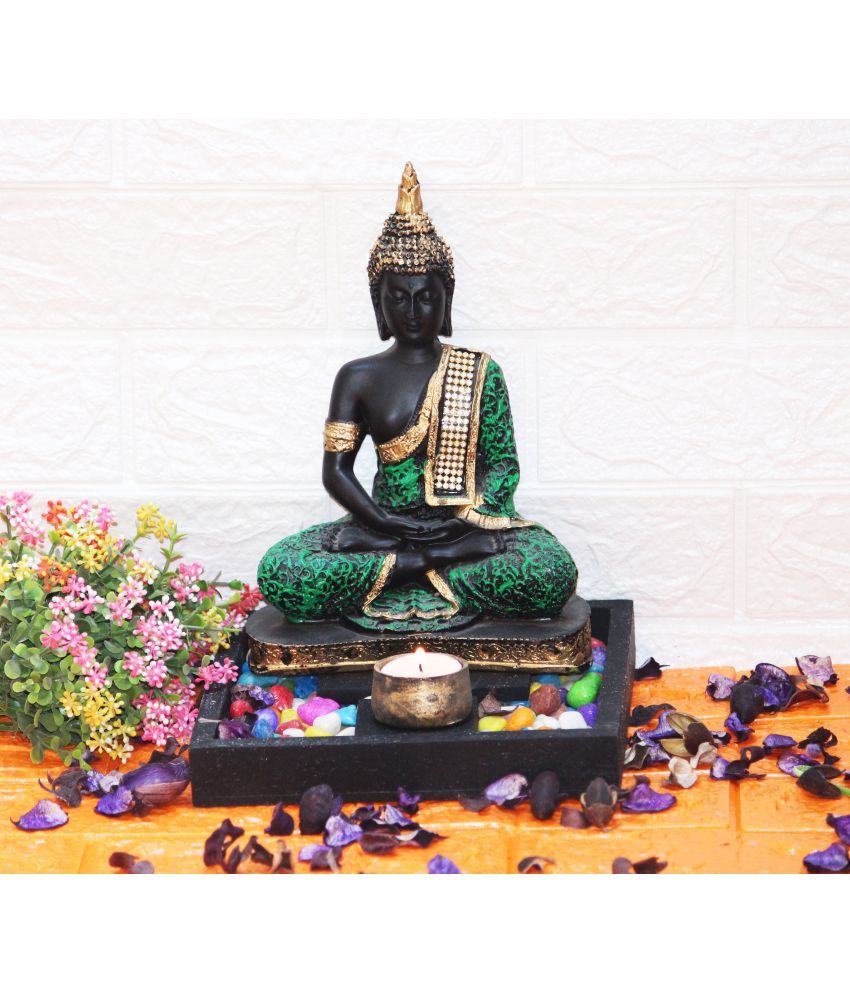     			Miss Peach Samadhi Buddha Showpiece 28.5 cm - Pack of 1