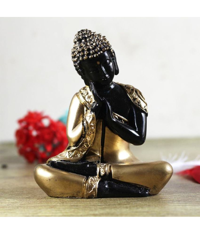     			Miss Peach Samadhi Buddha Showpiece 18 cm - Pack of 1