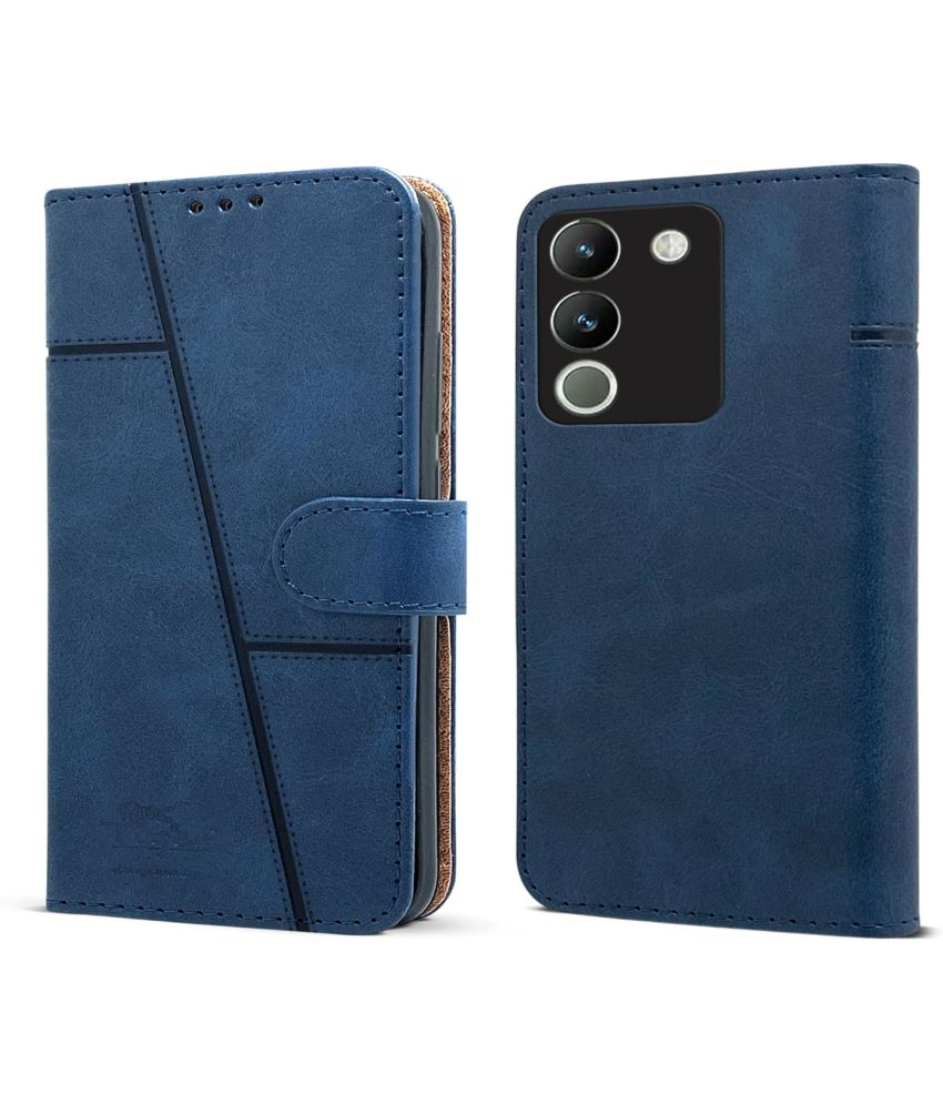     			Shining Stars Blue Flip Cover Artificial Leather Compatible For Vivo Y200 ( Pack of 1 )