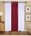 BELLA TRUE Solid SemiTransparent Eyelet Curtain 5 ft ( Pack of 3 )  Multicolor