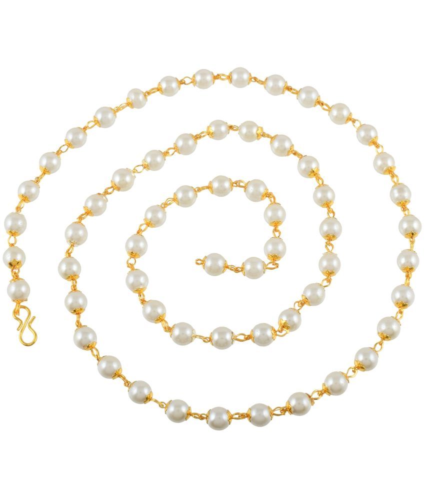     			ADMIER Off White Brass Necklace ( Pack of 1 )