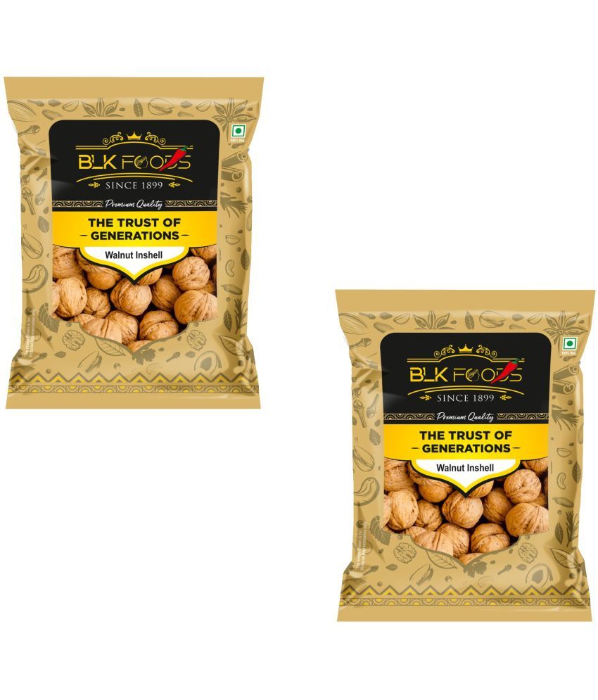     			BLK FOODS California Inshell Walnuts(Saboot Akhrot) 800g g Pack of 2