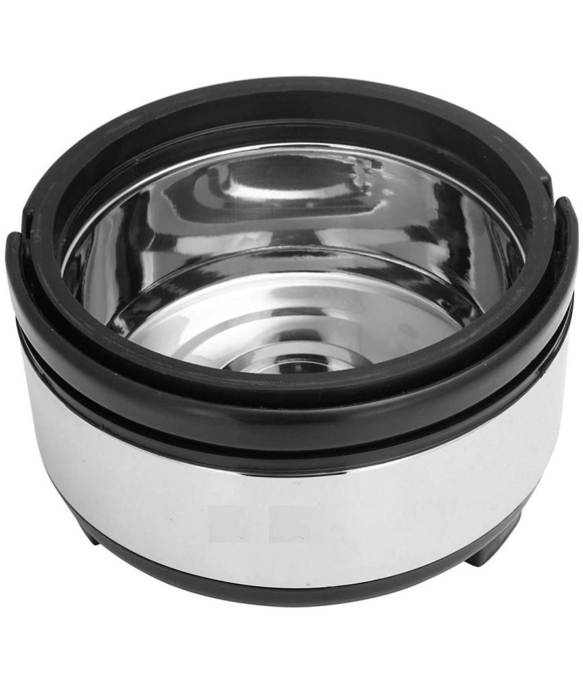     			BOWLMAN Casserole Hot Pot Food/Roti Silver Steel Thermoware Casserole ( Set of 1 , 600 mL )