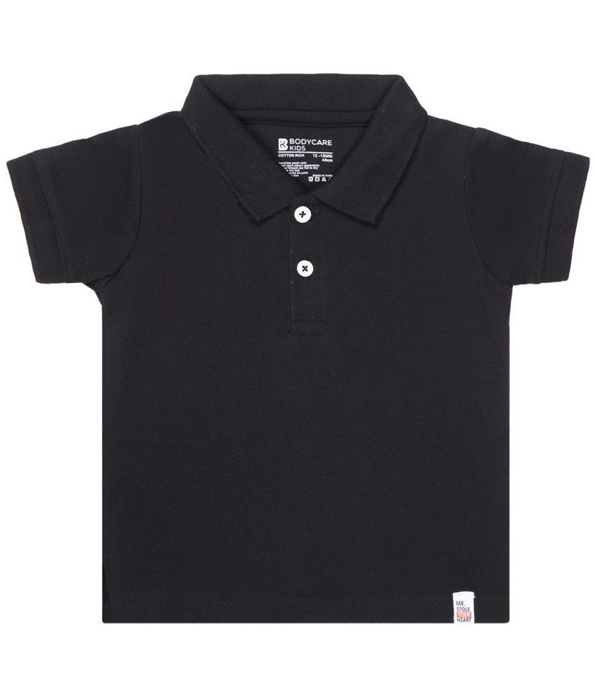     			Bodycare Black Cotton Blend Boy's Polo T-Shirt ( Pack of 1 )