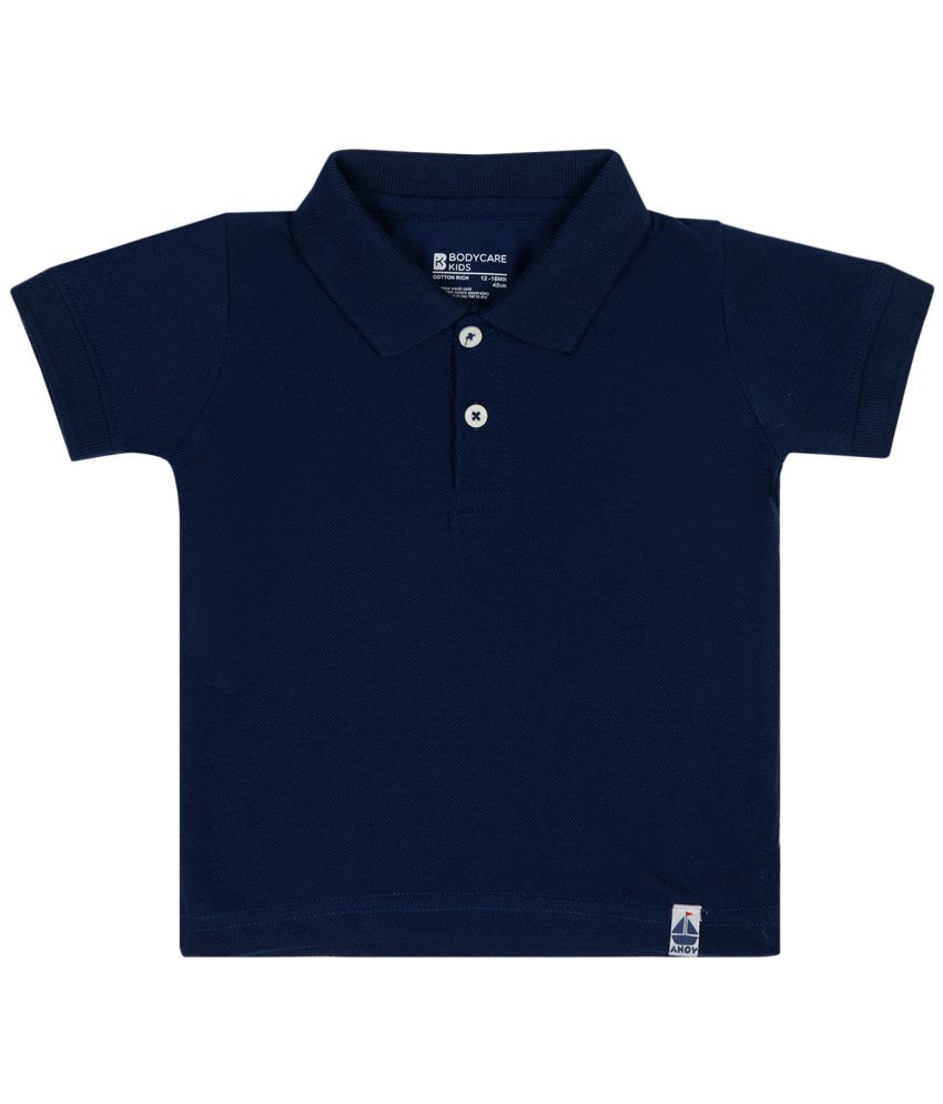     			Bodycare Navy Cotton Blend Boy's Polo T-Shirt ( Pack of 1 )