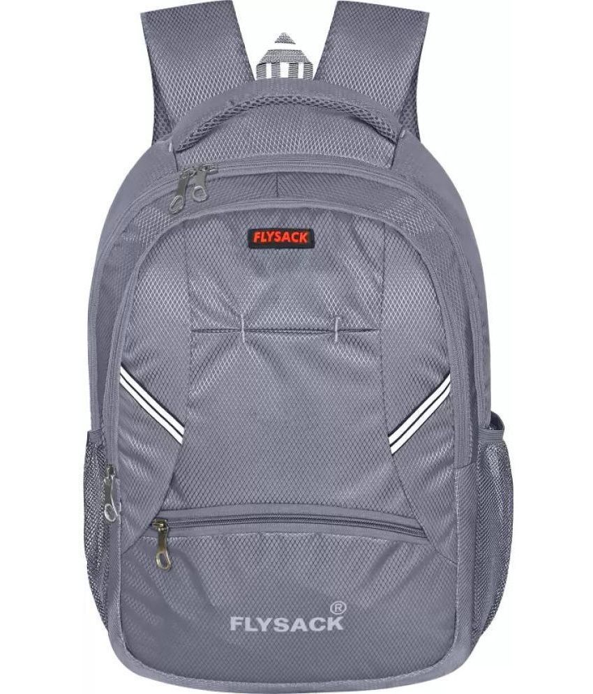     			FLYSACK Grey PU Backpack ( 30 Ltrs )