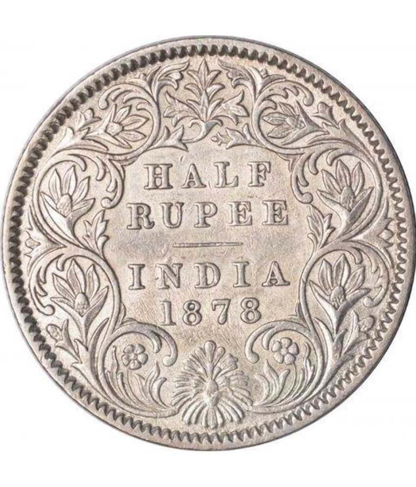     			HALF RUPEES 1878