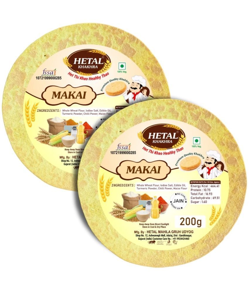     			Hetal khakhra Makai Khakhra 200 gm Pack of 2