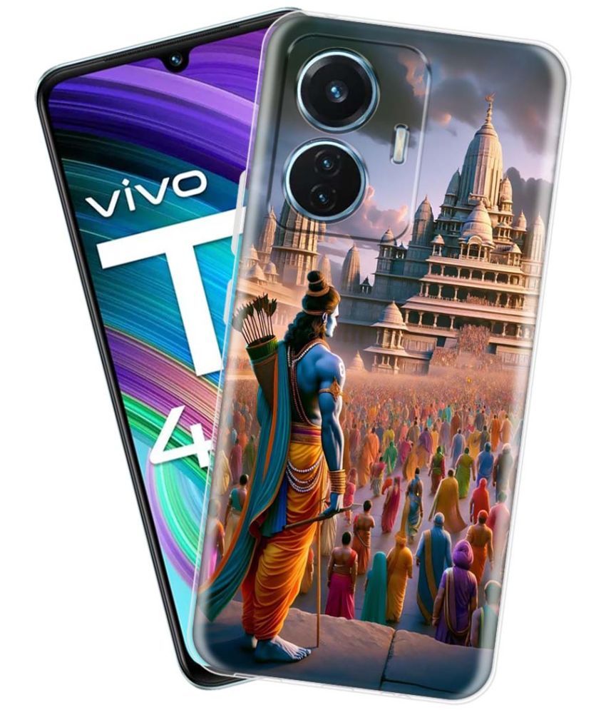     			NBOX Multicolor Printed Back Cover Silicon Compatible For Vivo T1 44W ( Pack of 1 )