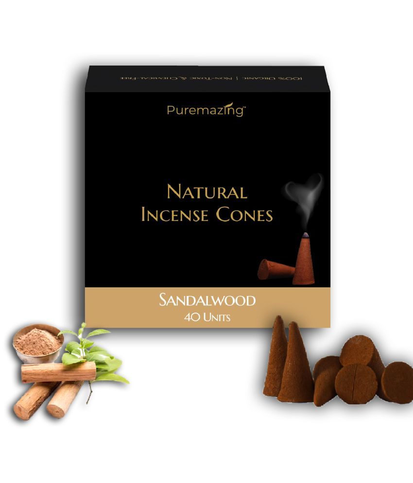     			Puremazing Incense Dhoop Cone Rustic Sandalwood 200 gm ( Pack of 1 )