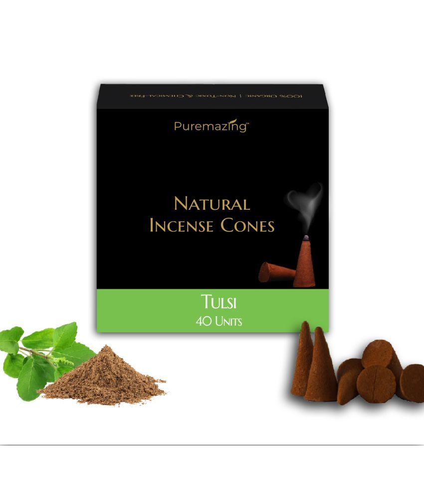     			Puremazing Incense Dhoop Cone Tulsi 200 gm ( Pack of 1 )