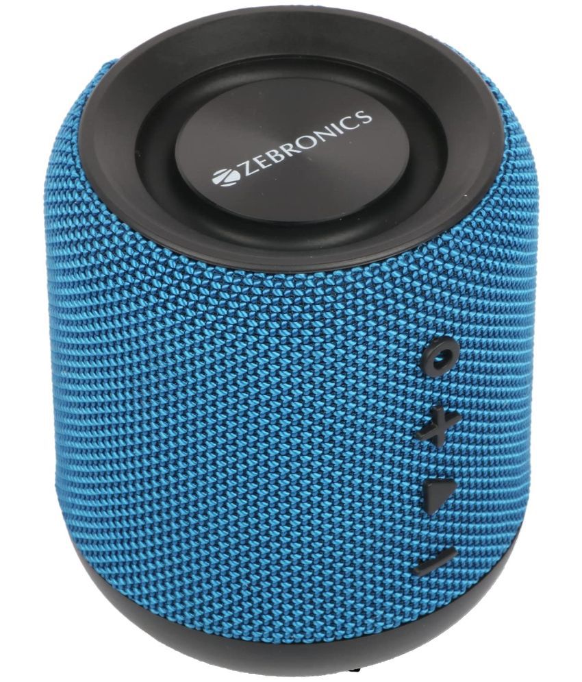    			Zebronics Music Bomb 10 W Bluetooth Speaker Bluetooth v5.0 with Call function Playback Time 10 hrs Blue