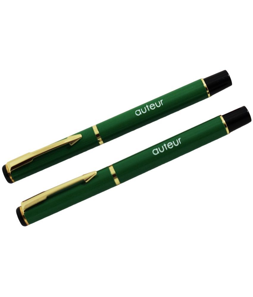     			auteur 801 Green Color Roller Ball Pen Set .
