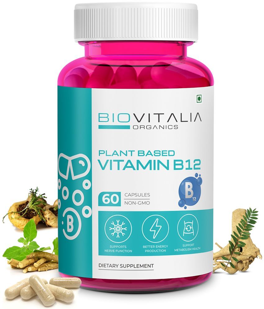     			Biovitalia Organics Vitamin B12 Capsules 60 Veg Capsules