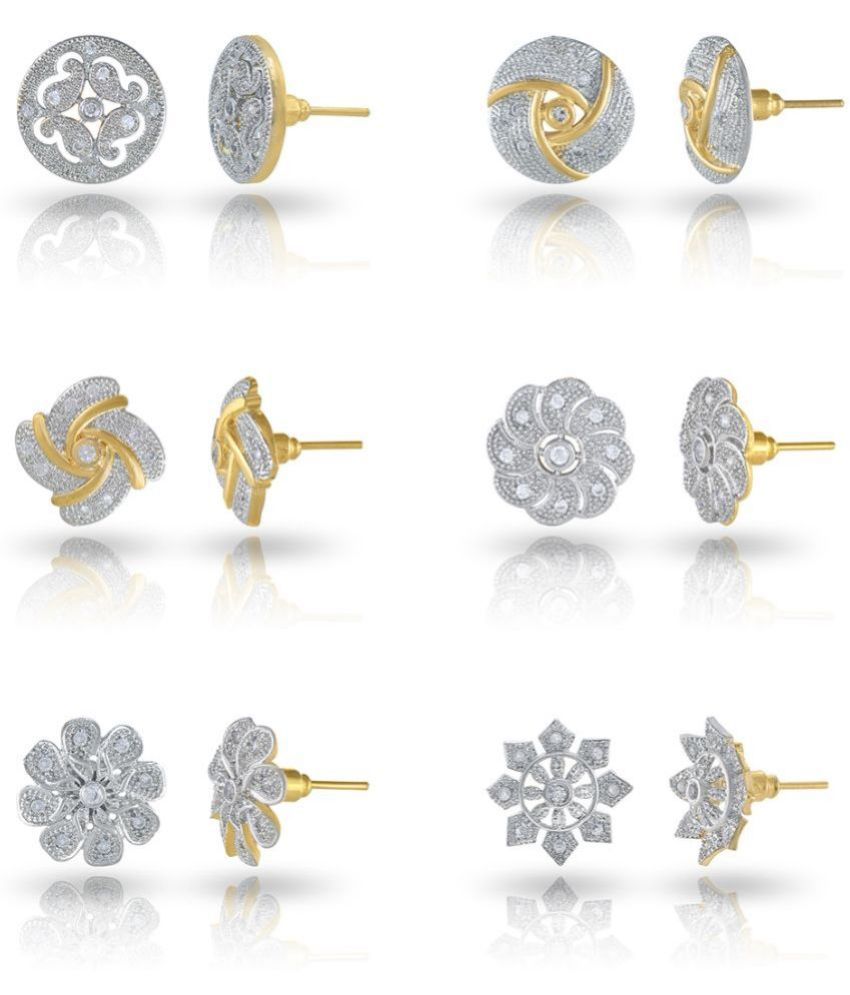     			Charms Silver Stud Earrings ( Pack of 1 )