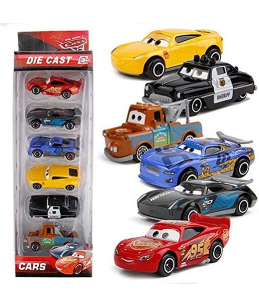     			Metal Die Cast Small Metal Movie Vehicles Cars,Multicolour, 6-Pack