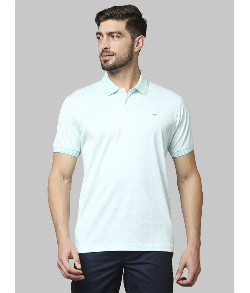     			Park Avenue Cotton Slim Fit Printed Half Sleeves Men's Polo T Shirt - Green ( Pack of 1 )