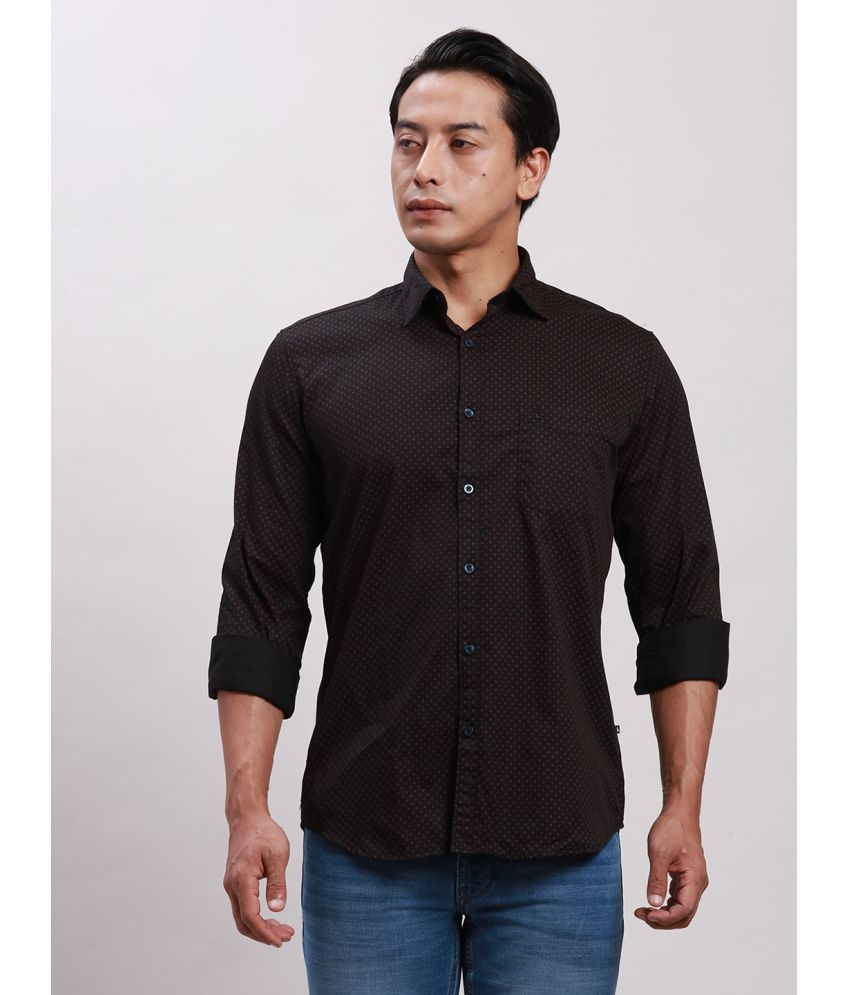     			Parx Cotton Blend Slim Fit Printed Full Sleeves Men's Casual Shirt - Black ( Pack of 1 )