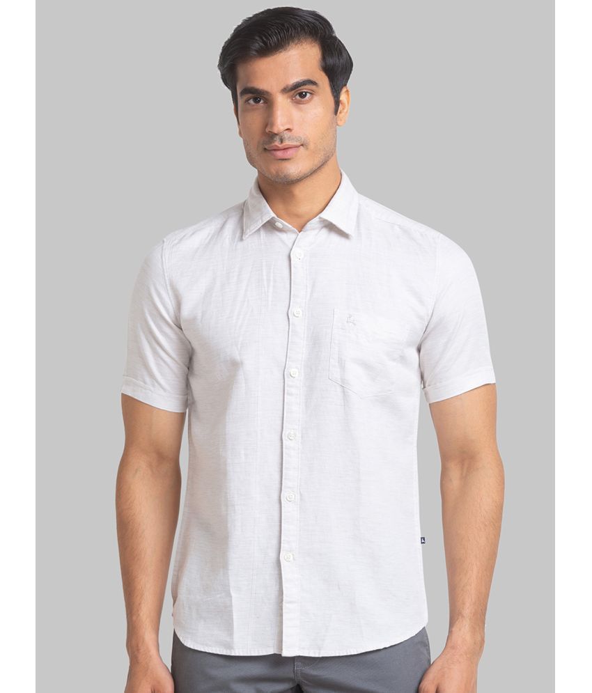     			Parx Linen Slim Fit Solids Half Sleeves Men's Casual Shirt - Beige ( Pack of 1 )