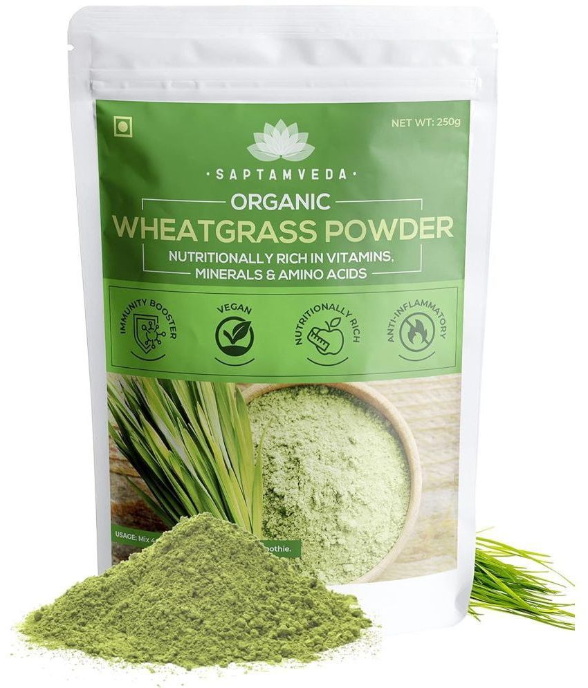     			Saptamveda 100% Organic Wheat Grass Powder Antioxidant, Energy, Detox, Immunity Booster(1 x 250g)