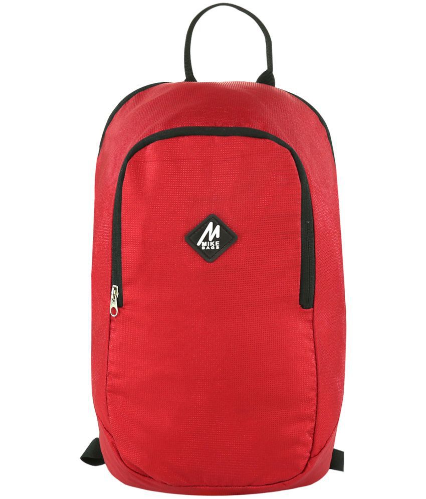     			mikebags 15 Ltrs Red Polyester College Bag