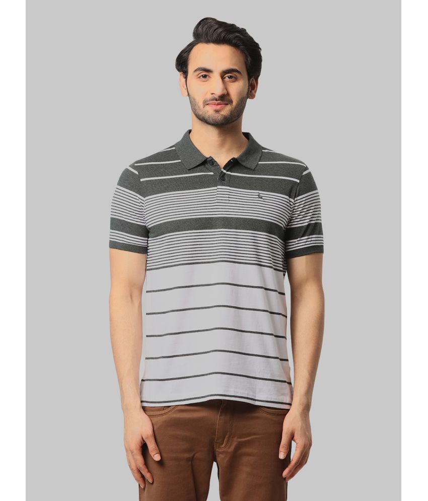     			Parx Cotton Regular Fit Dyed Half Sleeves Men's T-Shirt - Grey ( Pack of 1 )