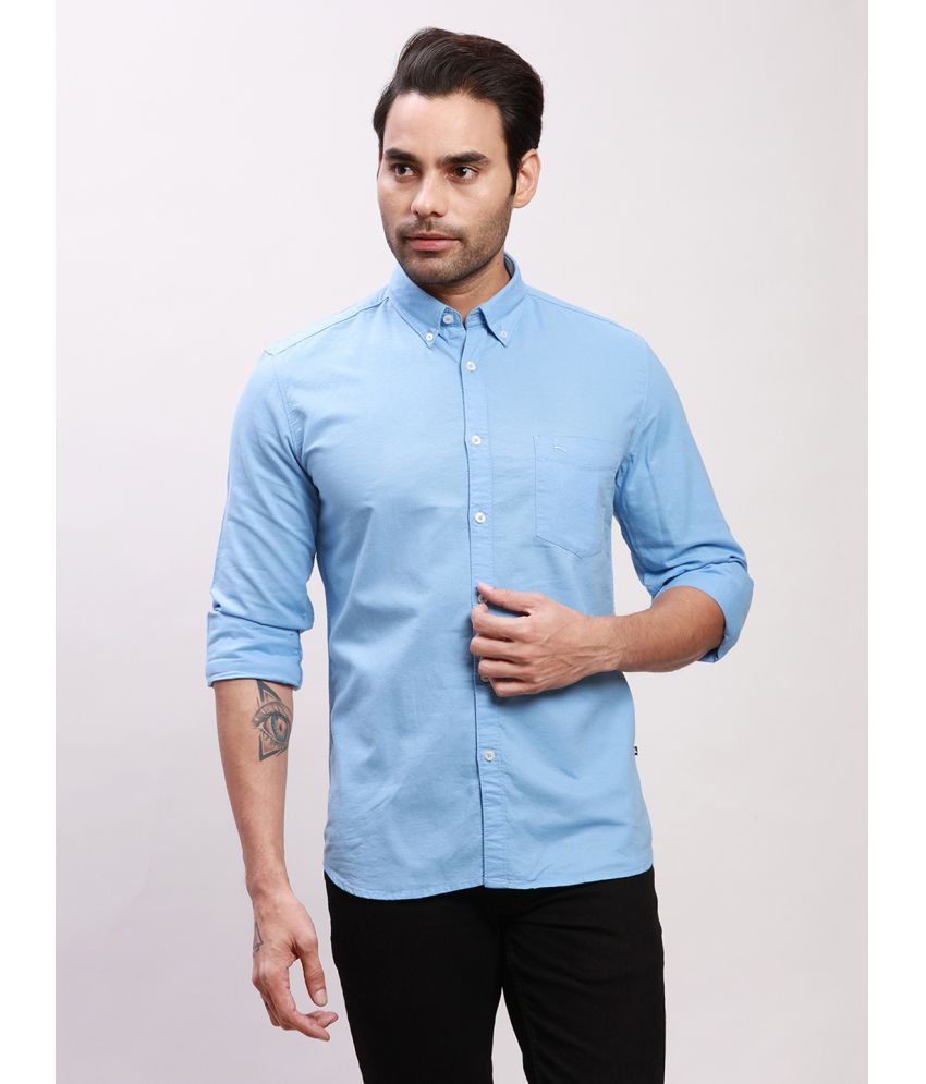     			Parx Cotton Slim Fit Full Sleeves Men's Casual Shirt - Blue ( Pack of 1 )