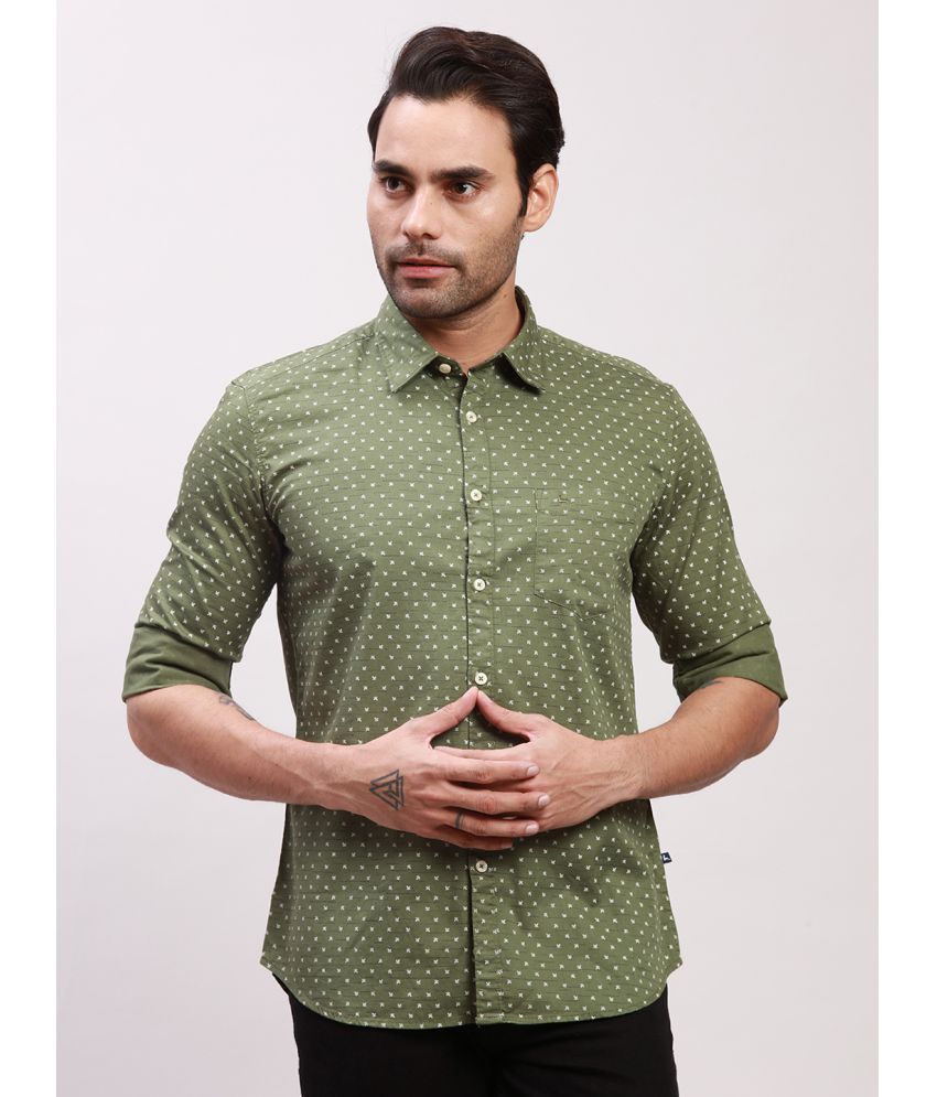     			Parx Cotton Slim Fit Full Sleeves Men's Casual Shirt - Green ( Pack of 1 )