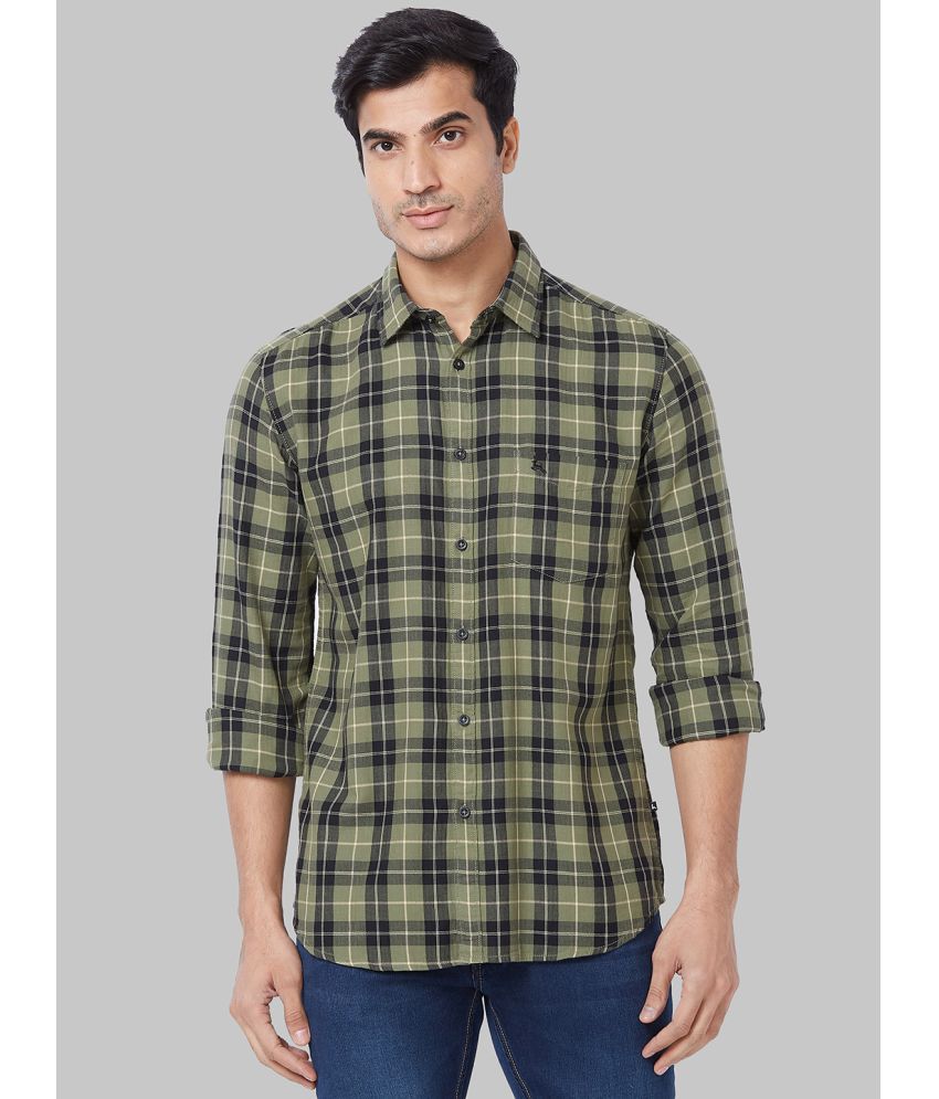     			Parx Cotton Slim Fit Full Sleeves Men's Casual Shirt - Green ( Pack of 1 )