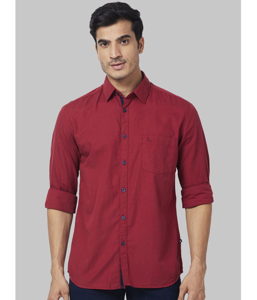     			Parx Cotton Slim Fit Full Sleeves Men's Casual Shirt - Maroon ( Pack of 1 )