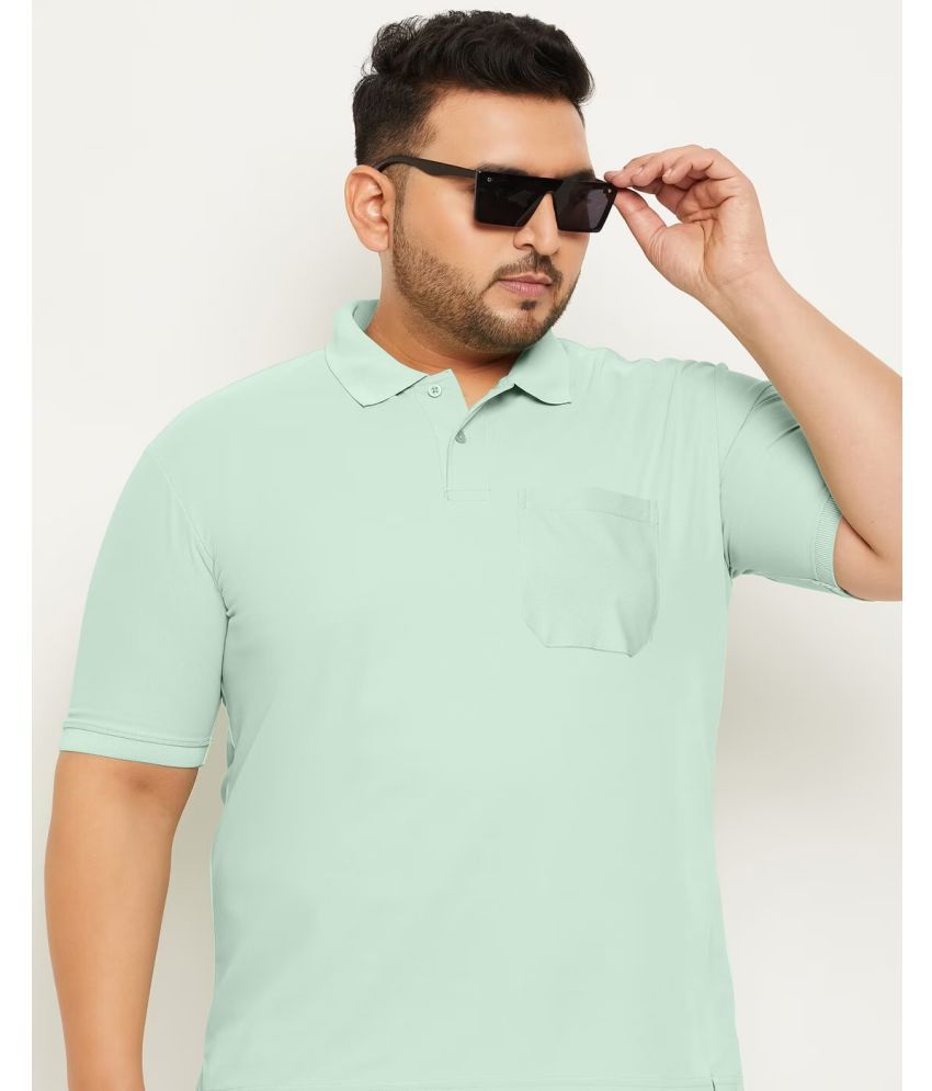     			YHA Cotton Blend Regular Fit Solid Half Sleeves Men's Polo T Shirt - Green ( Pack of 1 )
