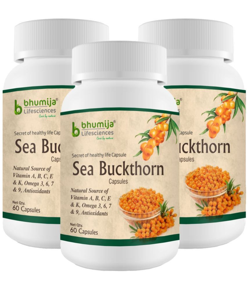     			BHUMIJA LIFESCIENCES Sea Buckthorn Berry Extract 500 MG Capsules (Pack of 3)