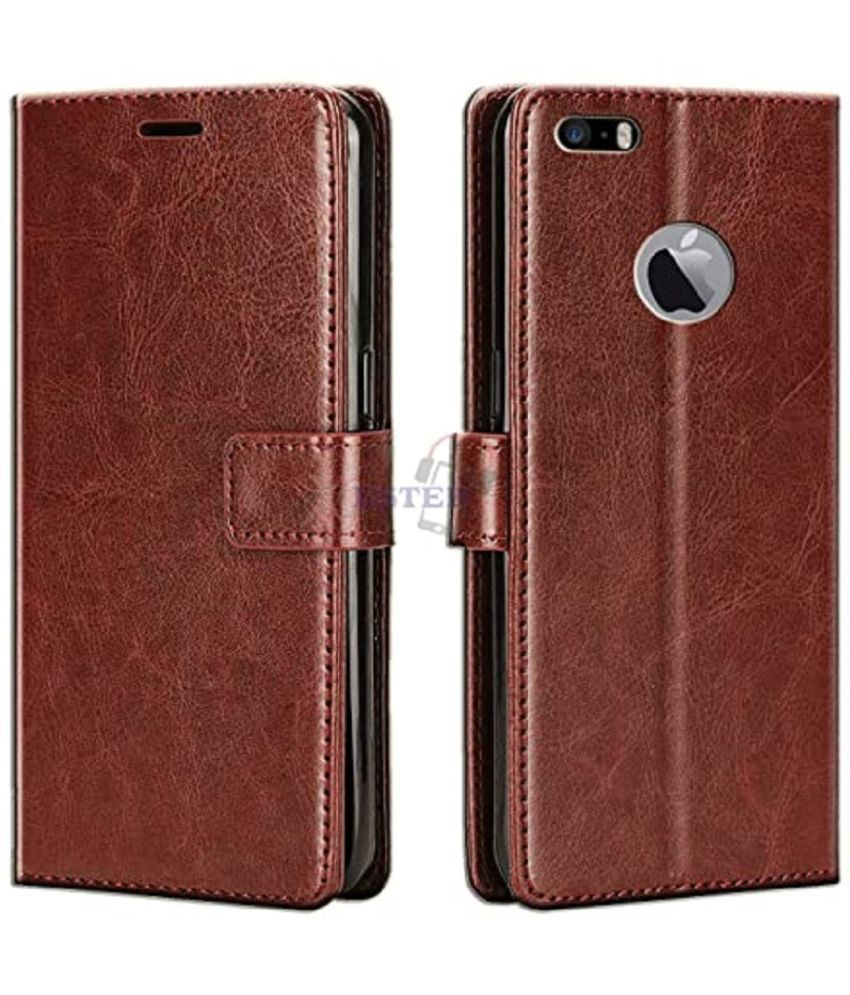     			ClickAway Brown Flip Cover Leather Compatible For Apple iPhone 6 ( Pack of 1 )