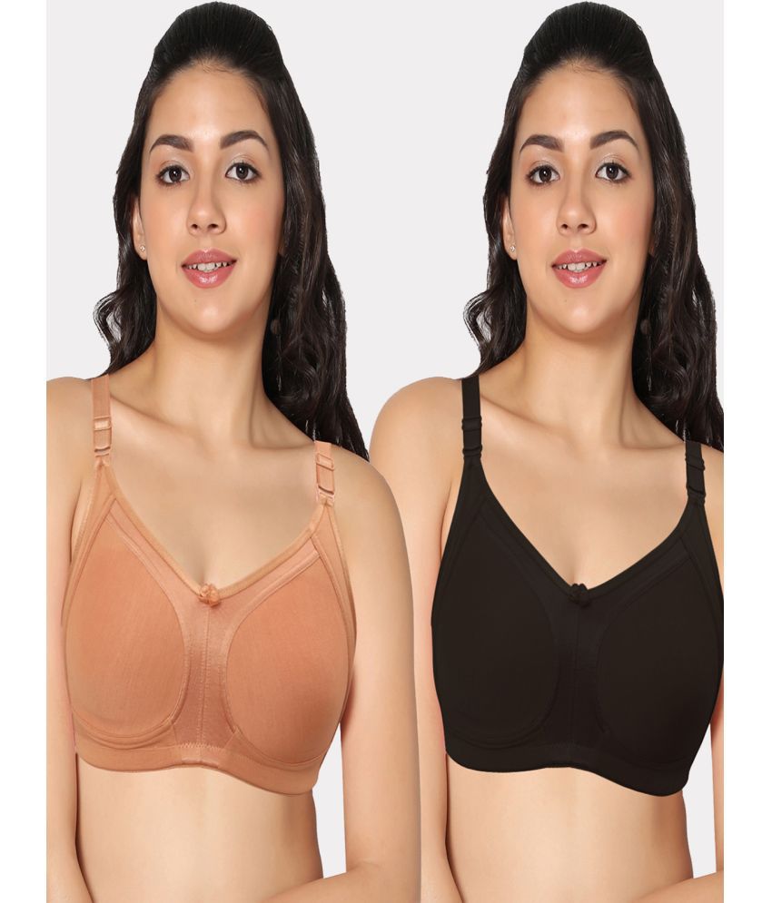     			IN CARE LINGERIE Multicolor Polyester Non Padded Women's Everyday Bra ( Pack of 2 )