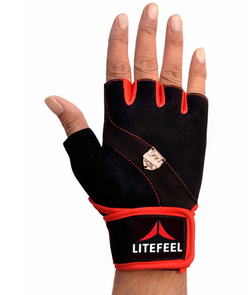     			LITEFEEL FANCY METAL GLOVES Unisex Polyester Gym Gloves For Advanced Fitness Training and Workout With Half-Finger Length