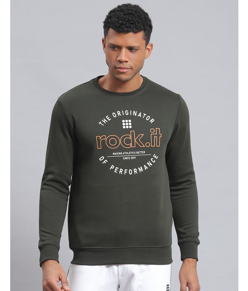     			Rock.it Polyester Round Neck Men's Sweatshirt - Olive ( Pack of 1 )