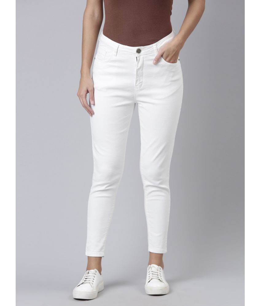    			Zheia - White Denim Skinny Fit Women's Jeans ( Pack of 1 )