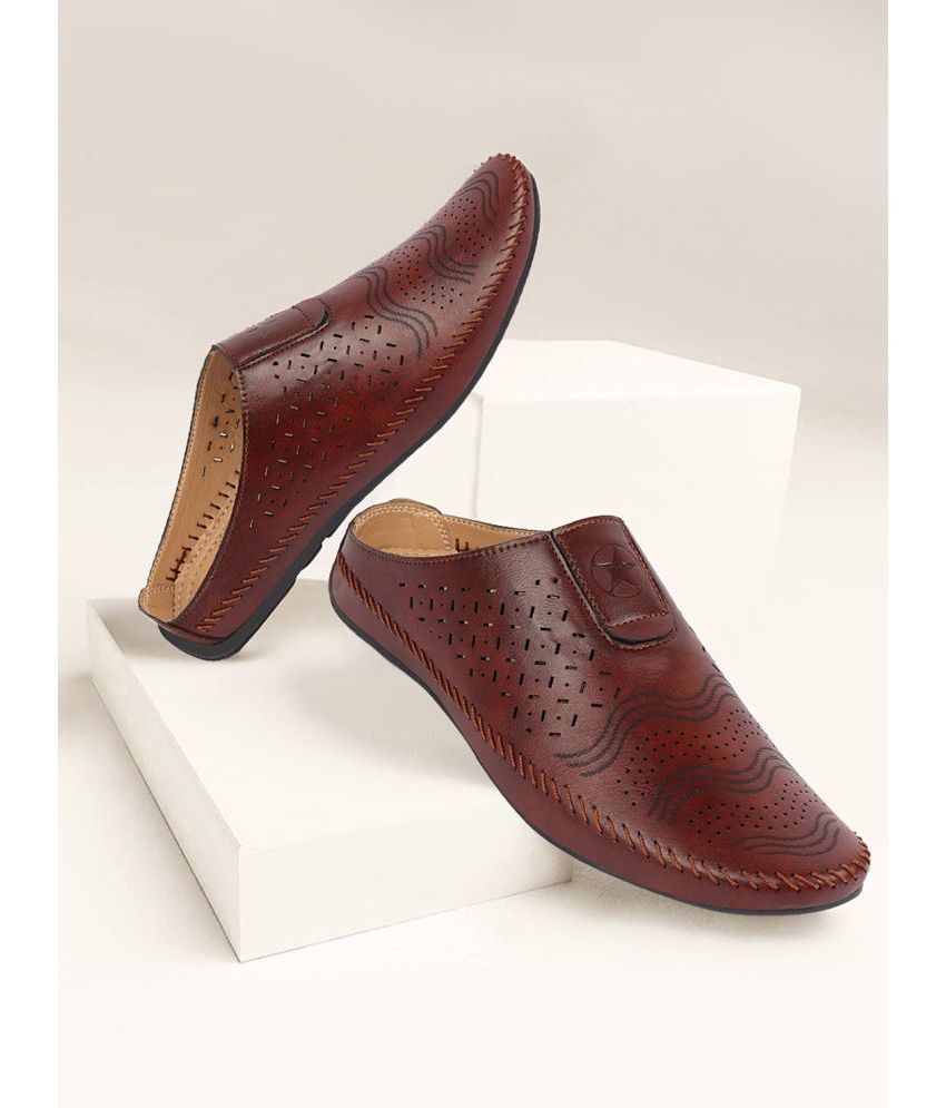     			Fausto Maroon Men's Mule